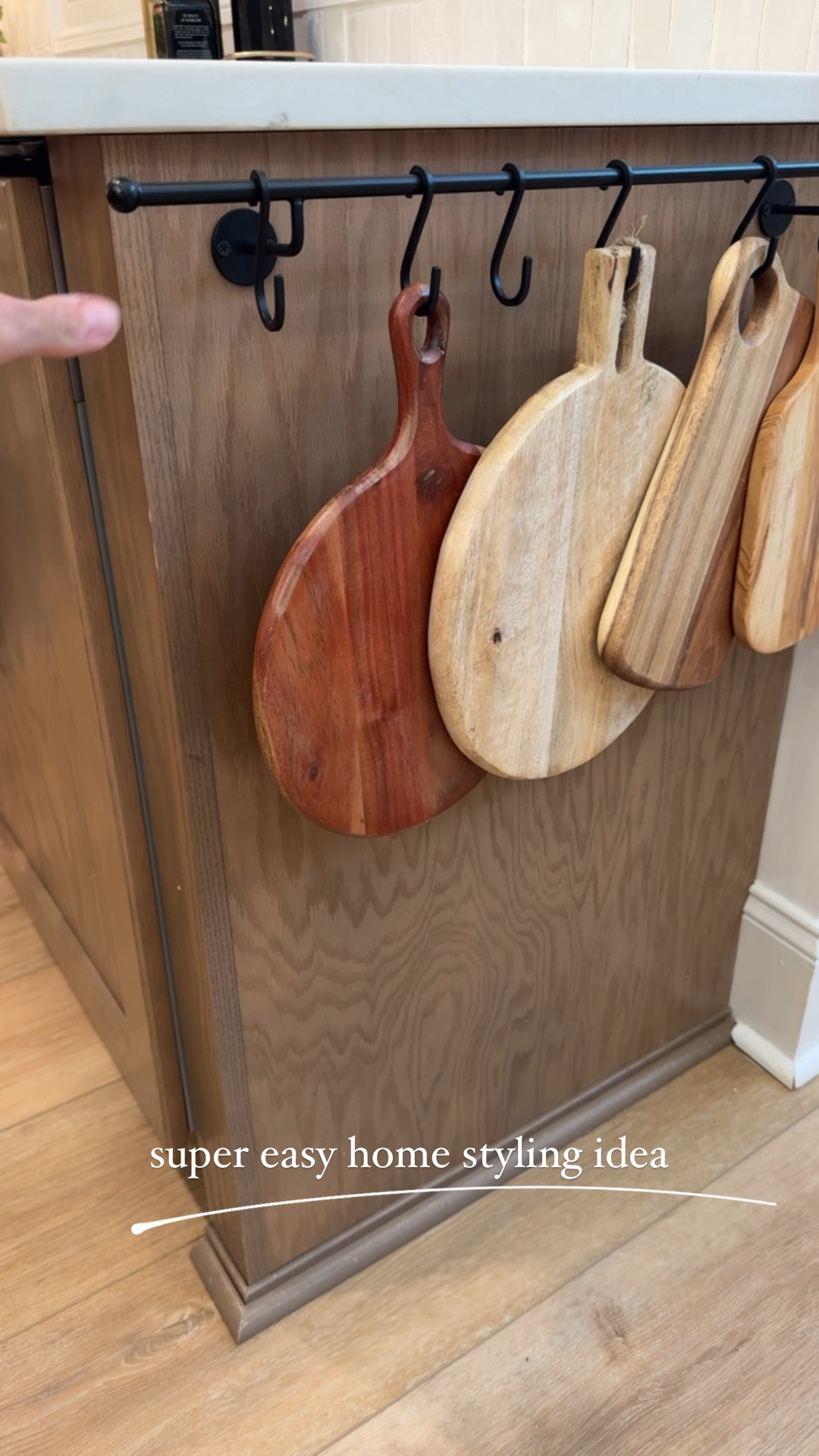 Easy styling idea for several spaces🤌🏼 I’m still working on it but I love the possibilities here! Mine is in the kitchen so I did some different cutting boards! 

This is the 24” but it also comes in a 36” 😍 also linked a few other ones I love!

Kitchen inspo / home decor / neutrals / target / amazon / Holley Gabrielle / pot rail / stovetop bar / reel / home inspo

#LTKHome #LTKStyleTip #LTKWatchNow