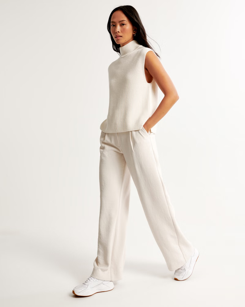 Women's Sleeveless Turtleneck Sweater | Women's Tops | Abercrombie.com | Abercrombie & Fitch (US)