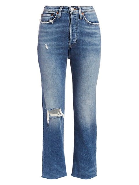Re/done Comfort Stretch Ultra High-Rise Stovepipe Jeans | Saks Fifth Avenue