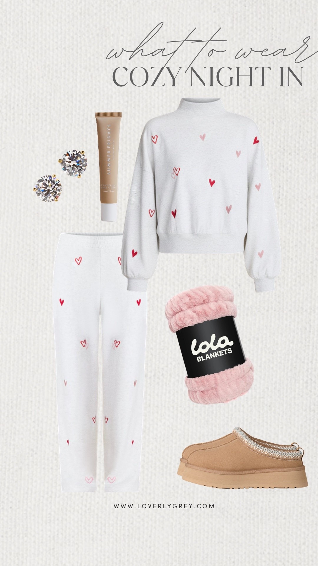 Loverly Grey, what to wear for a cozy night in! I recently got this matching set from Loft and have been loving it! I wear it around the house with stud earrings, a pair of UGGS, and cozy up on the couch with a fluffy blanket! Loverly Grey, what to wear, cozy night in 

#LTKgrwm #LTKSeasonal #LTKootd