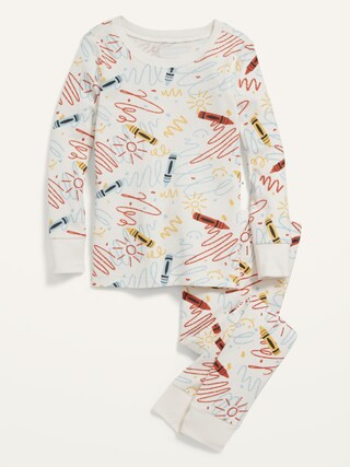 Unisex Long-Sleeve Printed Pajama Set for Toddler & Baby | Old Navy (US)