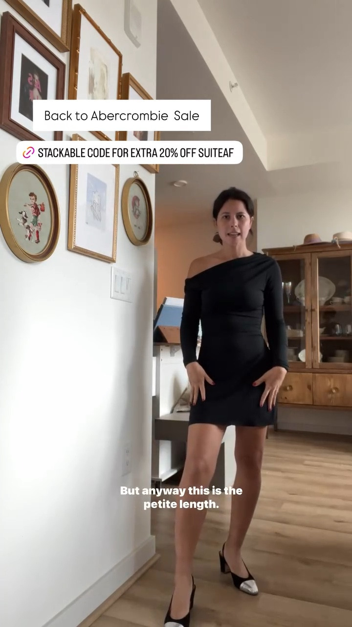 Back to Abercrombie  Sale, fall black dress, little black dress, long sleeve little black dress 

#LTKStyleTip #LTKFindsUnder100 #LTKVideo