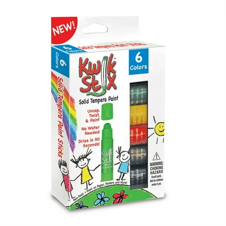 The Pencil Grip TPG601 Kwik Stix Tempera Paint Primary Pencil Grip Pack of 6 | Walmart (US)