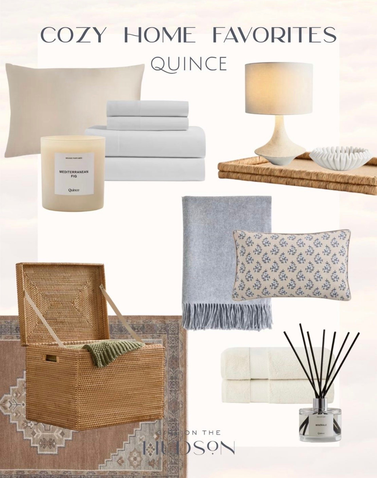 Quince has become one of my favorite places to shop for home essentials, and these are the pieces that instantly make a space feel warm, cozy, and elevated. 🤍 From buttery soft bedding and cozy throws to beautiful lighting, candles, decorative accents, and timeless home decor, these are the Quince favorites I reach for again and again.

Quince home, Quince home decor, Quince bedding, cozy home, home essentials, neutral home decor, luxury home decor, throw blanket, decorative pillows, linen sheets, scented candle, reed diffuser, table lamp, woven storage basket, home styling, living room decor, bedroom decor, everyday luxury, Girl on the Hudson

#LTKHome #LTKdayinmylife #LTKmorningroutine