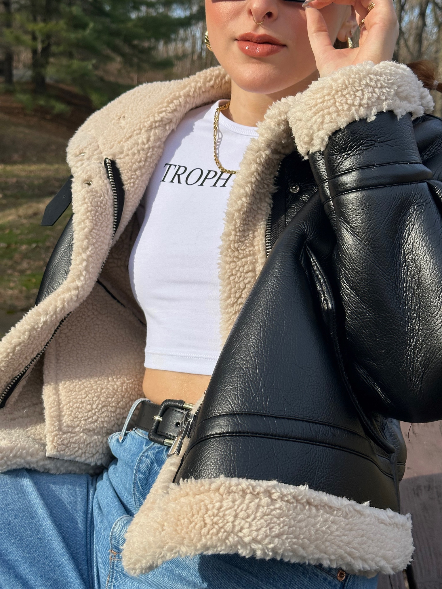 This trophy wife tee is my newest prized possession 🥹🫶🏼

Baby tee | faux leather jacket | casual outfit | winter outfit inspo

#LTKstyletip #LTKunder100 #LTKSeasonal
