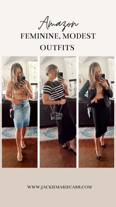 ✨😍 FEMININE, MODEST OUTFITS BY OCCASION FROM AMAZON👗✨ Comment L I N K to shop, and make sure you’re following me so you can receive all the details to your inbox.

These are the best versatile Spring tops! There’s multiple colors to choose from and they are very slimming. Will be sharing more details on my stories. 

HOW TO FIND:
Sh0p my Amazon St0refront 
LTK 👉 @jackiemariecarr_ 
Comment L I N K

#femininestyle #amazonfashionfinds #springtop #affordablestyle #classyoutfits #modestoutfits #styleover30 feminine fashion / spring tops / summer fashion 2024 / modest fashion / Amazon fashion / lady-like style / classy outfits / styled work wear / elevated casual OOTD / cute mom outfits / dressed up 

#LTKfindsunder50 #LTKstyletip #LTKworkwear