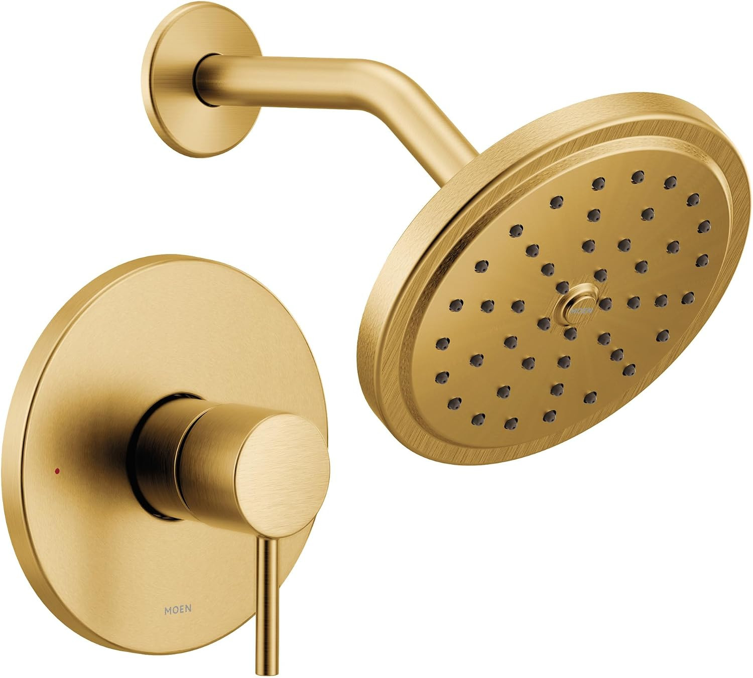 Moen Align Brushed Gold M-CORE 3-Series Shower Trim Kit with Wide Showerhead and Lever Handle, Valve Required, UT3292BG | Amazon (US)