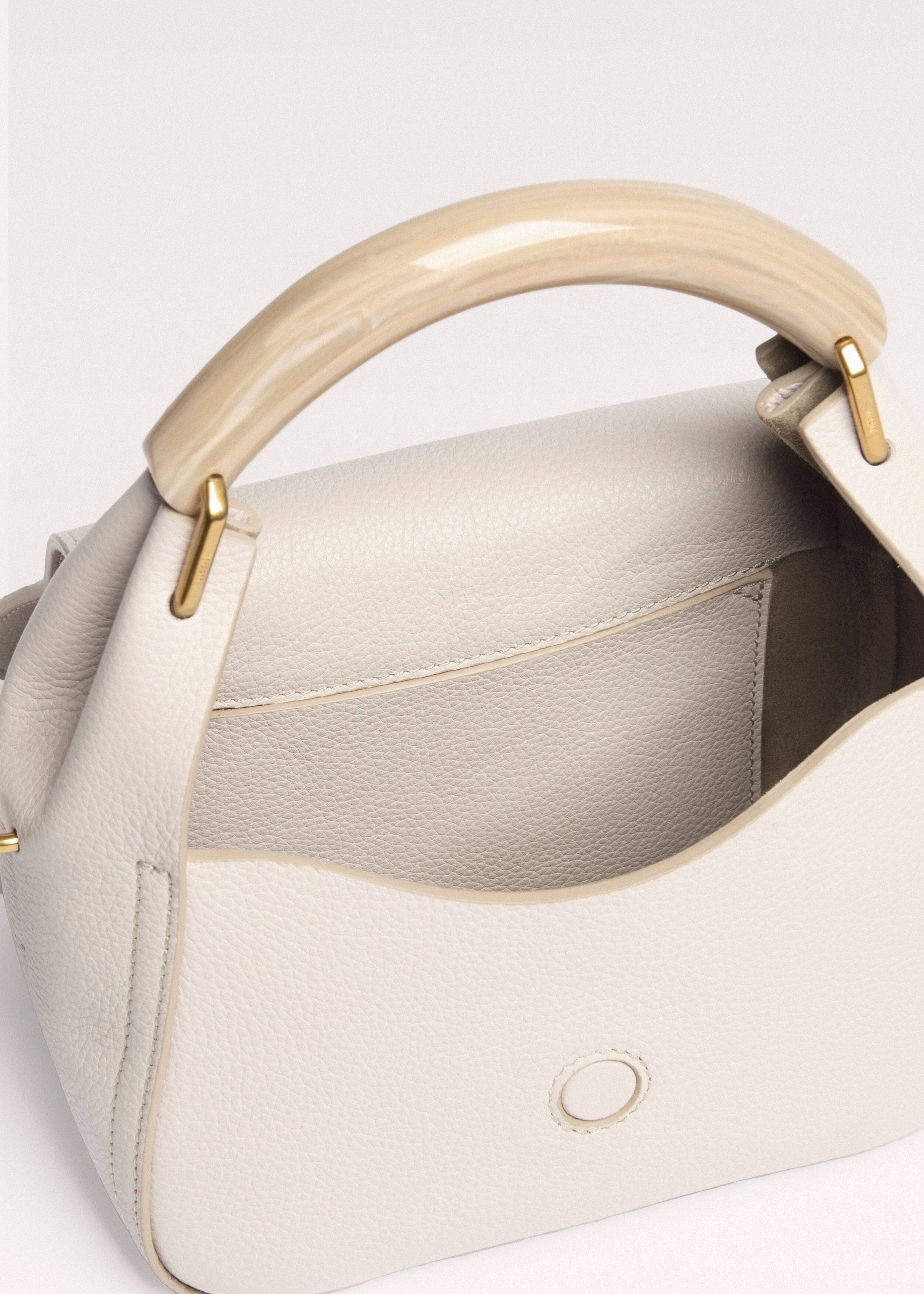 Women's Cream Mini Resin Handle Handbag | ME+EM | ME+EM Global (Excluding US)