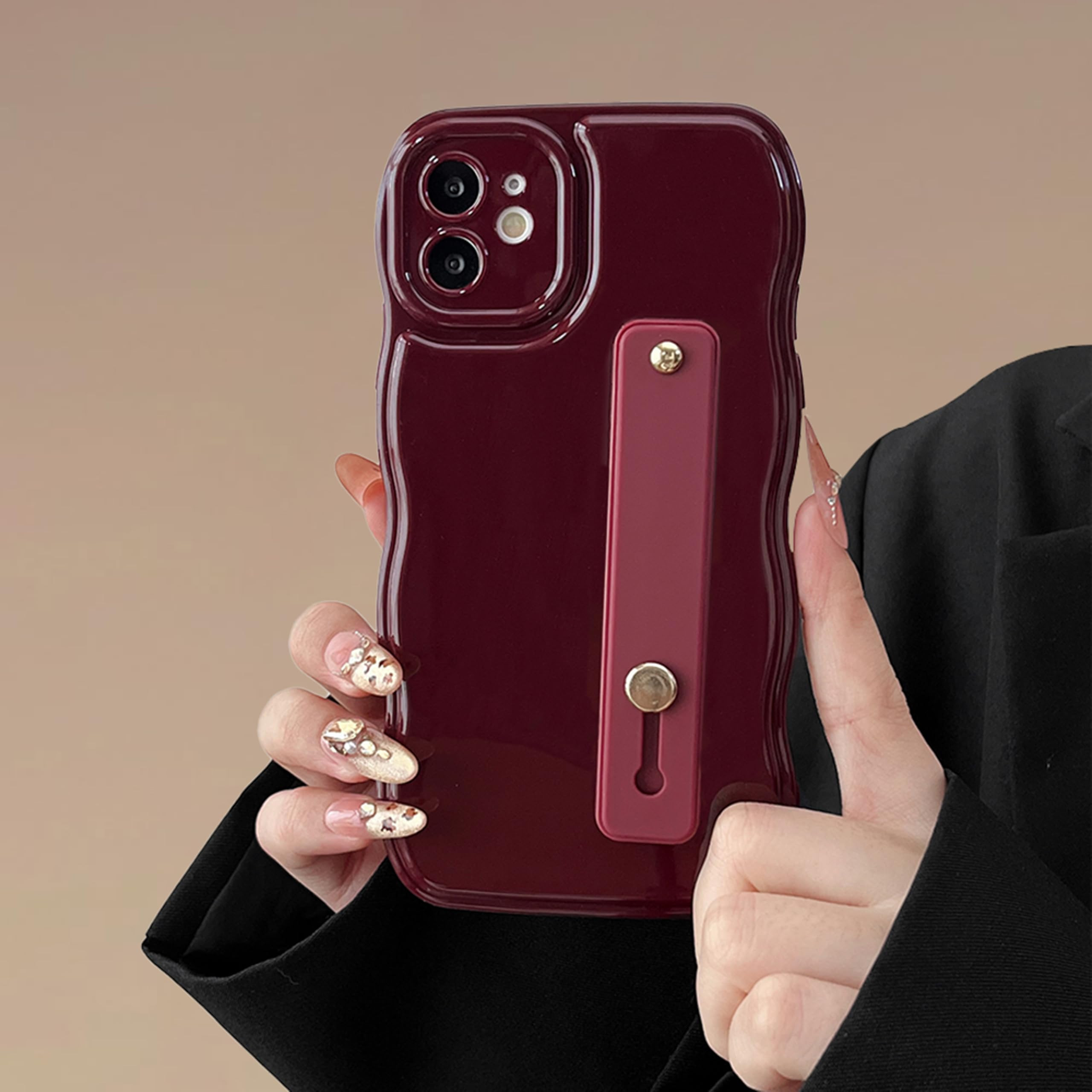 FABSPARK Phone Case for iPhone 12 with Flexible Adjustable Soft Finger Hand Wrist Strap Holder Ki... | Amazon (US)