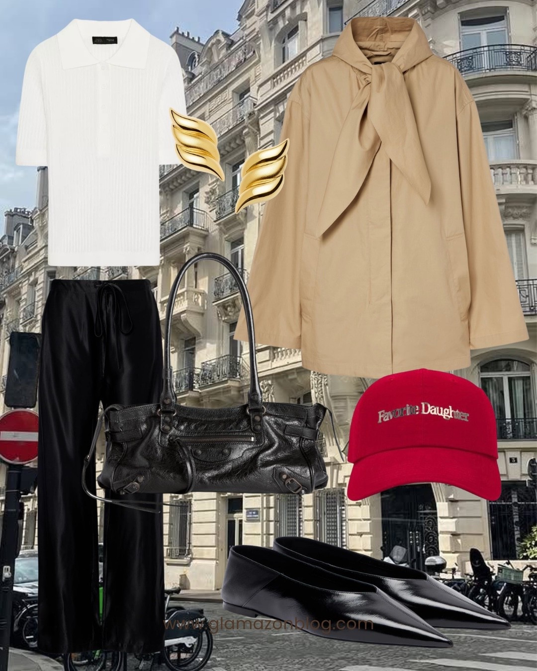 Toteme jacket, pointy flats, favourite daughter cap, red baseball hat, silk trousers, Khaite trousers 

#LTKUK #LTKWorkwear #LTKootd