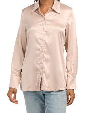Satin Button Up Shirt | Marshalls