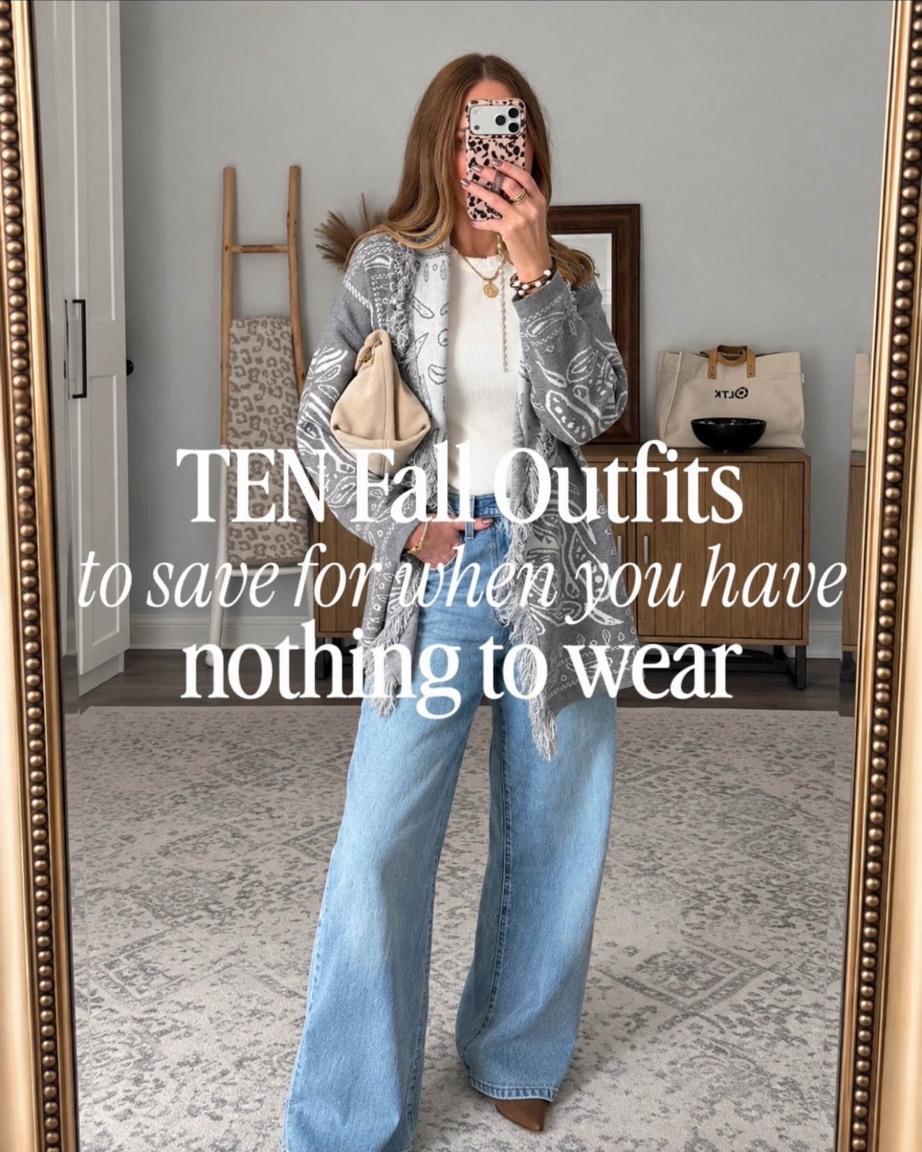 SAVE THIS for the next time you’re standing in your closet thinking, “I have nothing to wear.” 🤎🍂

10 fall outfits, 10 completely different vibes—and SO many pieces you can mix, match and recreate with what you already own.

From wide-leg jeans and statement sweaters to track pants, layered jackets, cozy knits and skirts, these are the kinds of easy fall outfits that feel current without trying too hard. Basically, elevated everyday style for everything from errands and lunch to work, weekends and date night.

Which look are you wearing first—1 through 10? 👇

fall outfit ideas | fall fashion 2026 | women’s fall outfits | casual fall outfits | elevated casual style | mom style | fall outfit inspiration | everyday fall fashion | wide leg jeans outfits | fall layering ideas | Amazon fall fashion

#LTKootd #LTKSeasonal #LTKOver40