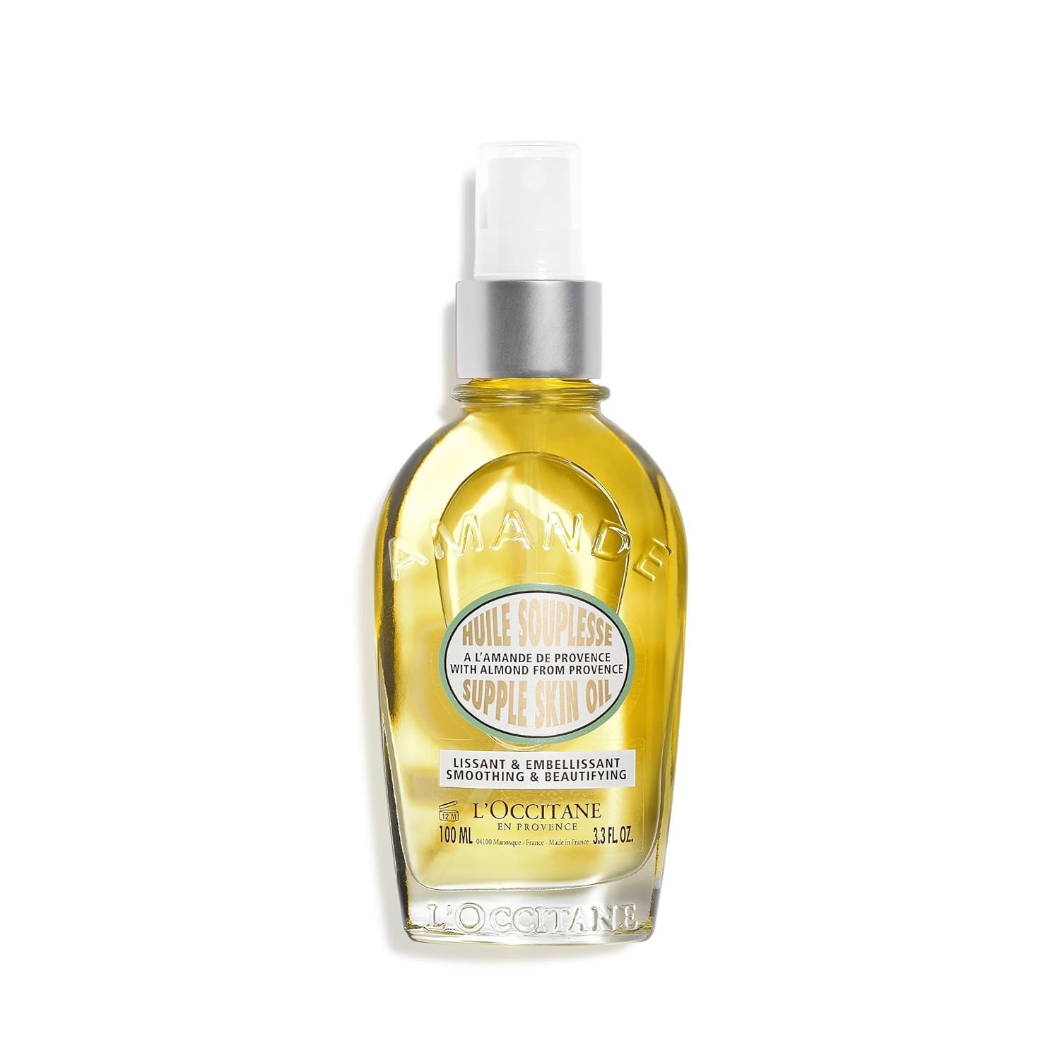 L'OCCITANE Almond Supple Skin Oil 3.3 Fl. Oz: Improve Appearance of Stretch Marks, Soften Skin, V... | Amazon (US)