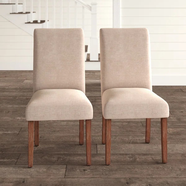 Abbate Linen Upholstered Parson Chair in Beige | Wayfair Professional