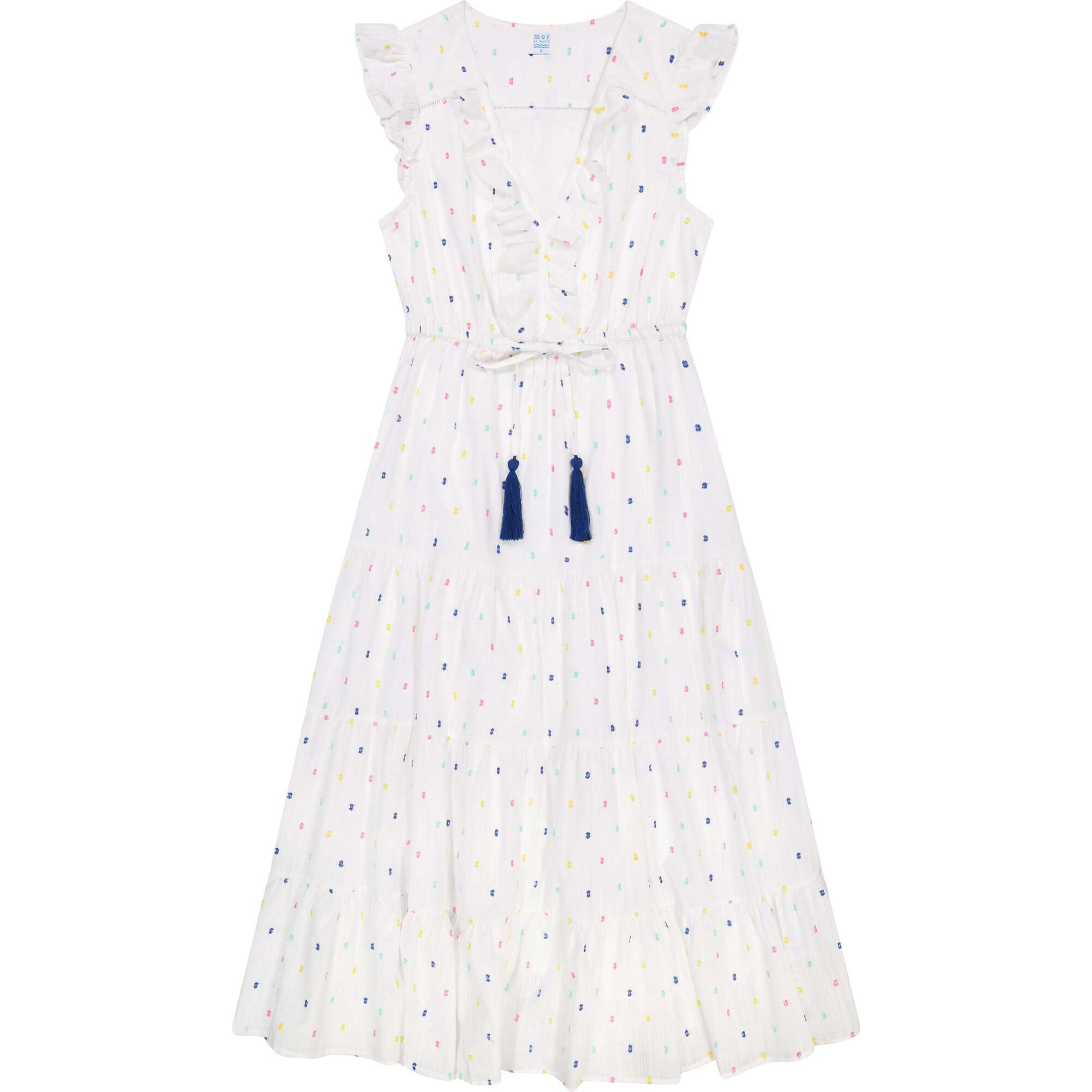 Women's Giselle Maxi Swiss Dot Dress, Confetti | Maisonette