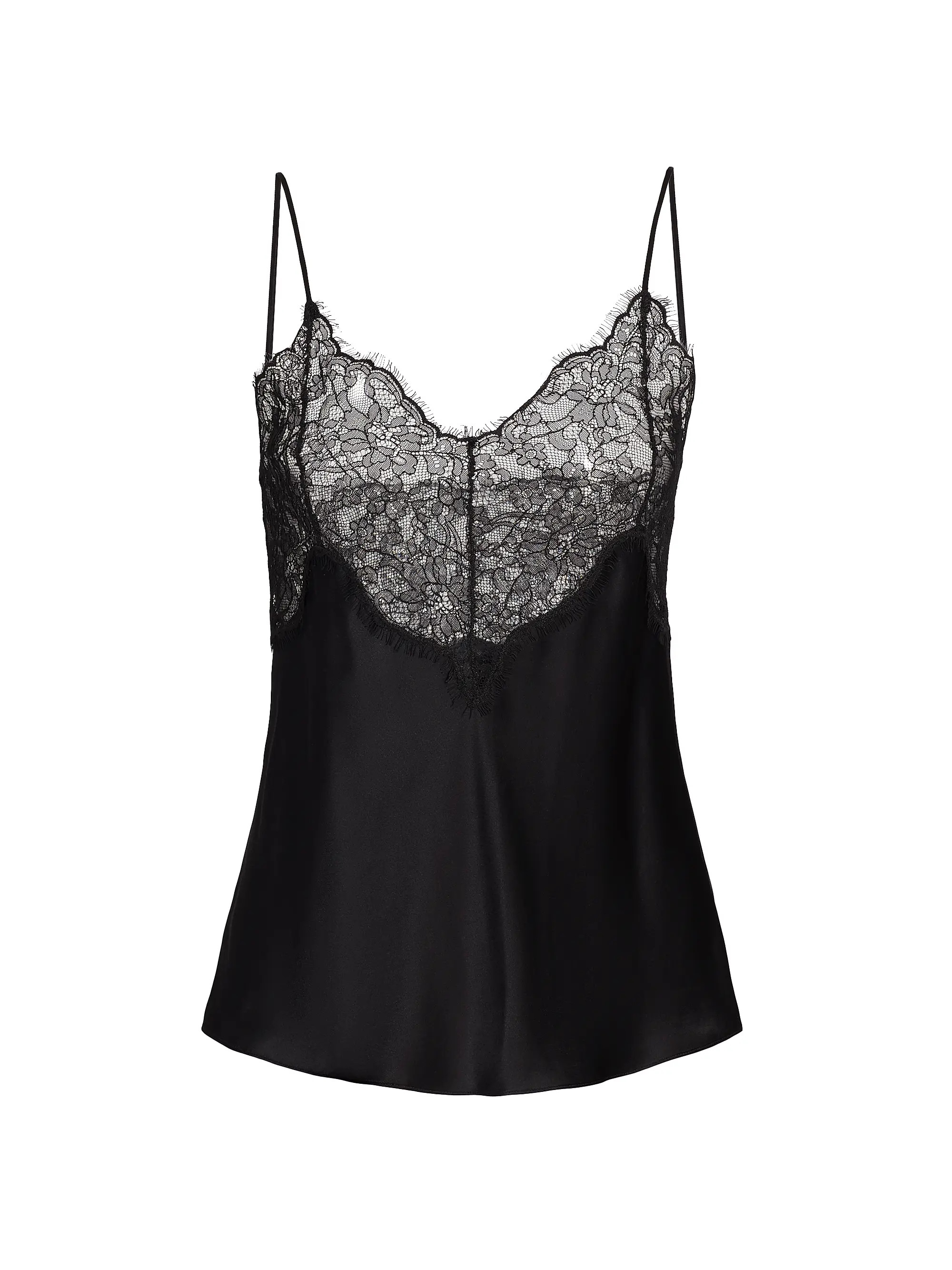 Mabelle Lace-Trim Silk Charmeuse Cami | Saks Fifth Avenue