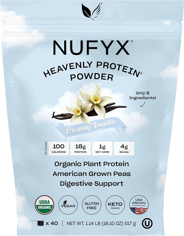 NUFYX® • Heavenly Protein® Powder • World’s Finest 100% Organic American Grown Peas • V... | Amazon (US)