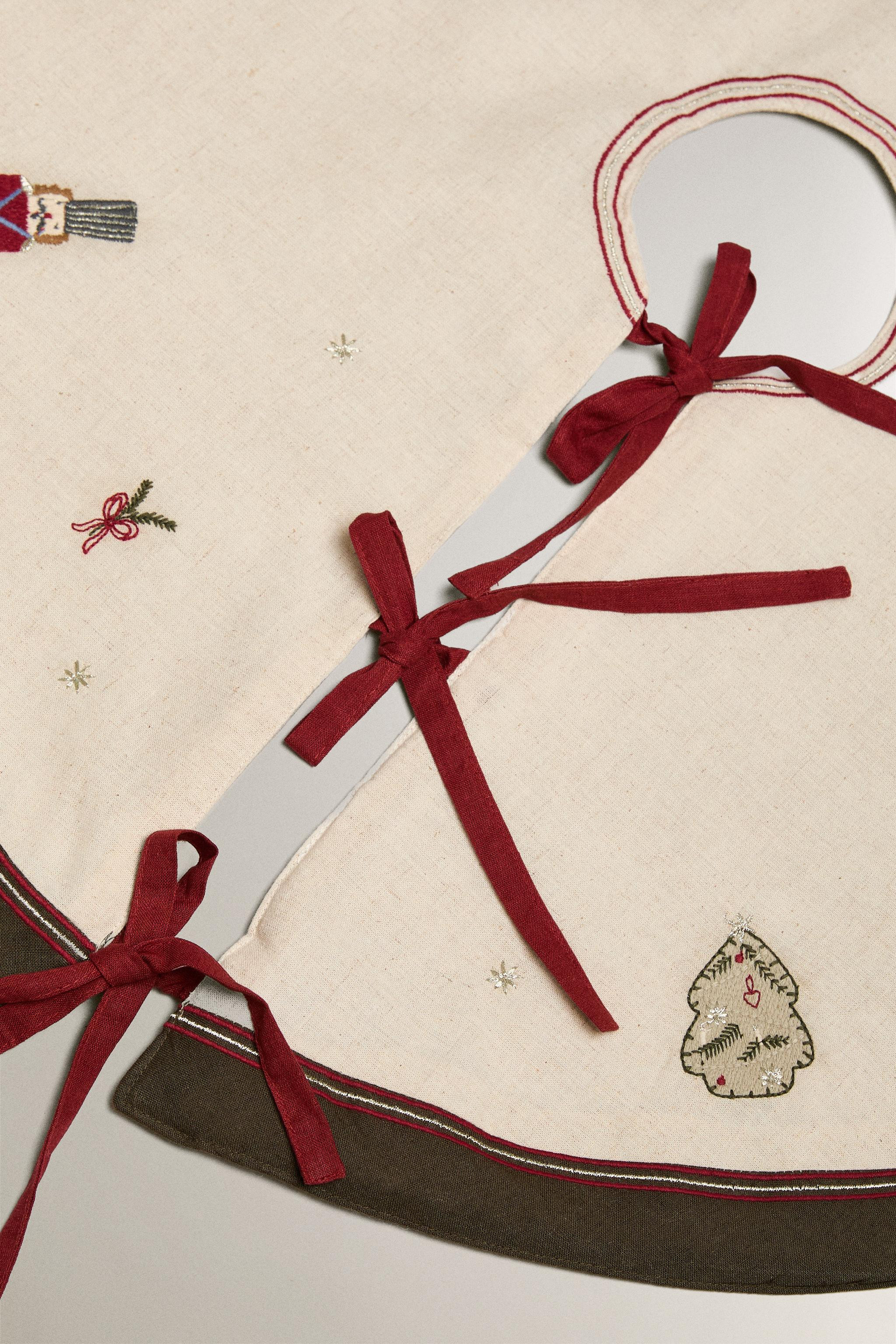 DECORATIVE EMBROIDERED CHRISTMAS TREE SKIRT | Zara US