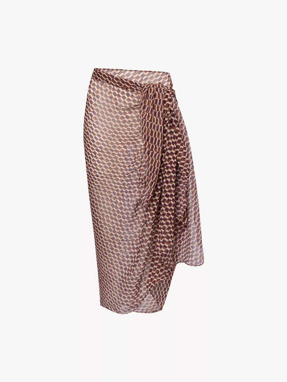 Santorini Geo-Print Woven Sarong | Selfridges