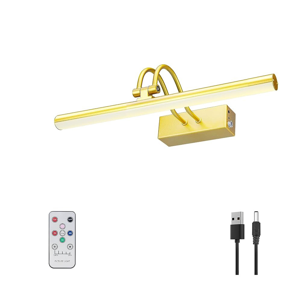 Picture Light,Wireless Art Lights for Paintings,13" Battery Wall Light,Remote Control Accent Ligh... | Amazon (US)
