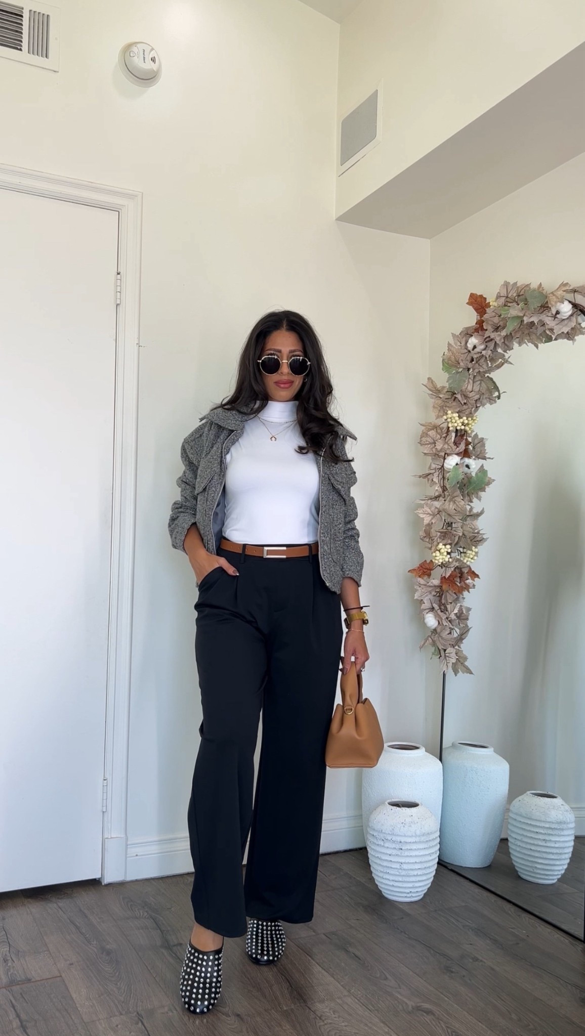 Fall work outfit idea 
Work pants from Amazon. Only $15 when you use code: DLOODA80 at checkout 

#LTKSaleAlert #LTKFindsUnder50 #LTKWorkwear