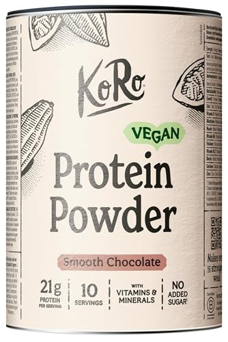 KoRo - Vegan Protein Powder Smooth Chocolate 300 g - Aus Reis-, Erbsen- und Sojaprotein - Cremig-süß im Geschmack - Proteinreich | Amazon (DE)