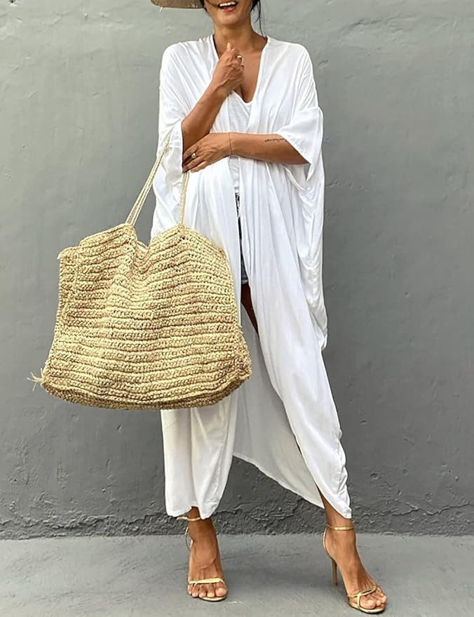 Bsubseach Stylish Tie Dye Open Front Long Kimono Swimsuit Cover up for Women | Amazon (US)