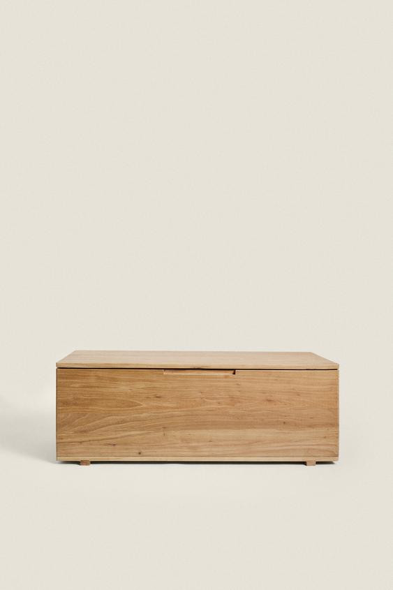 ELM WOOD STORAGE BENCH | Zara Canada