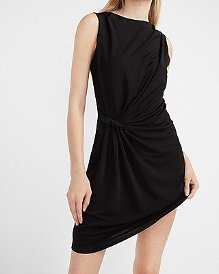 Sleeveless Side Twist Sheath Dress | Express