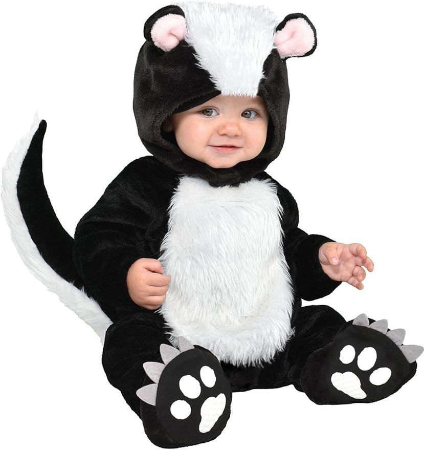 Baby Skunk Hooded Jumpsuit - 6-12 Months -Black And White - 1 Pc | Amazon (US)