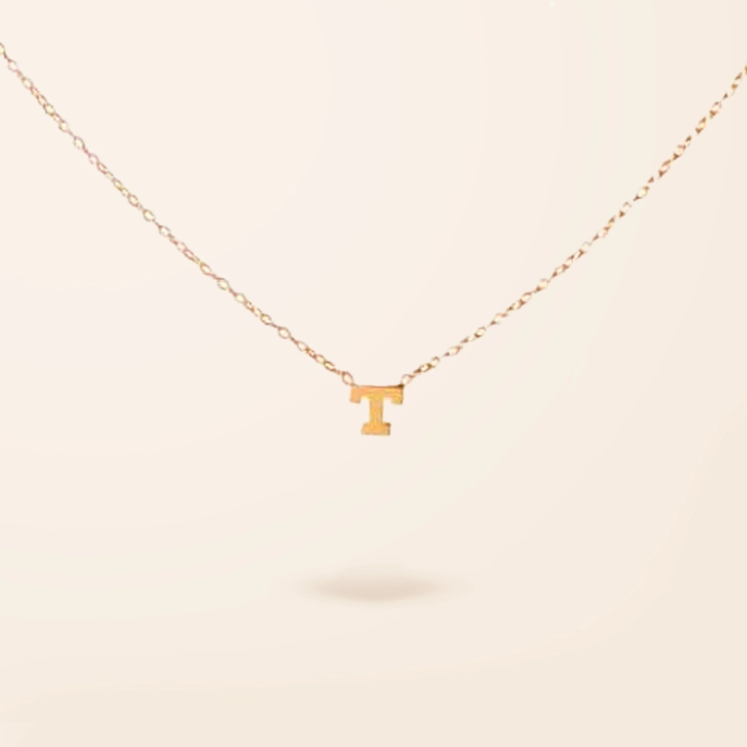 14K Gold One Drop Initial Necklace | Van Der Hout Jewelry