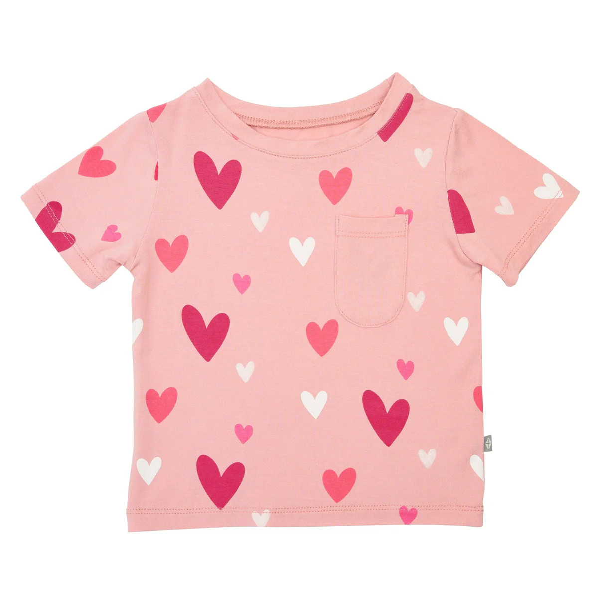 Toddler Unisex Tee in Crepe Hearts | Kyte BABY