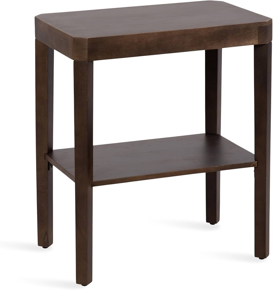 Kate and Laurel Talcott Modern Rectangle Wood Side Table, 22 x 14 x 26, Dark Brown, Transitional ... | Amazon (US)