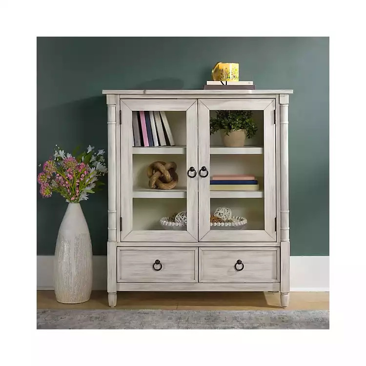Casey Cream Curio Cabinet | Kirklands Home | Kirklands