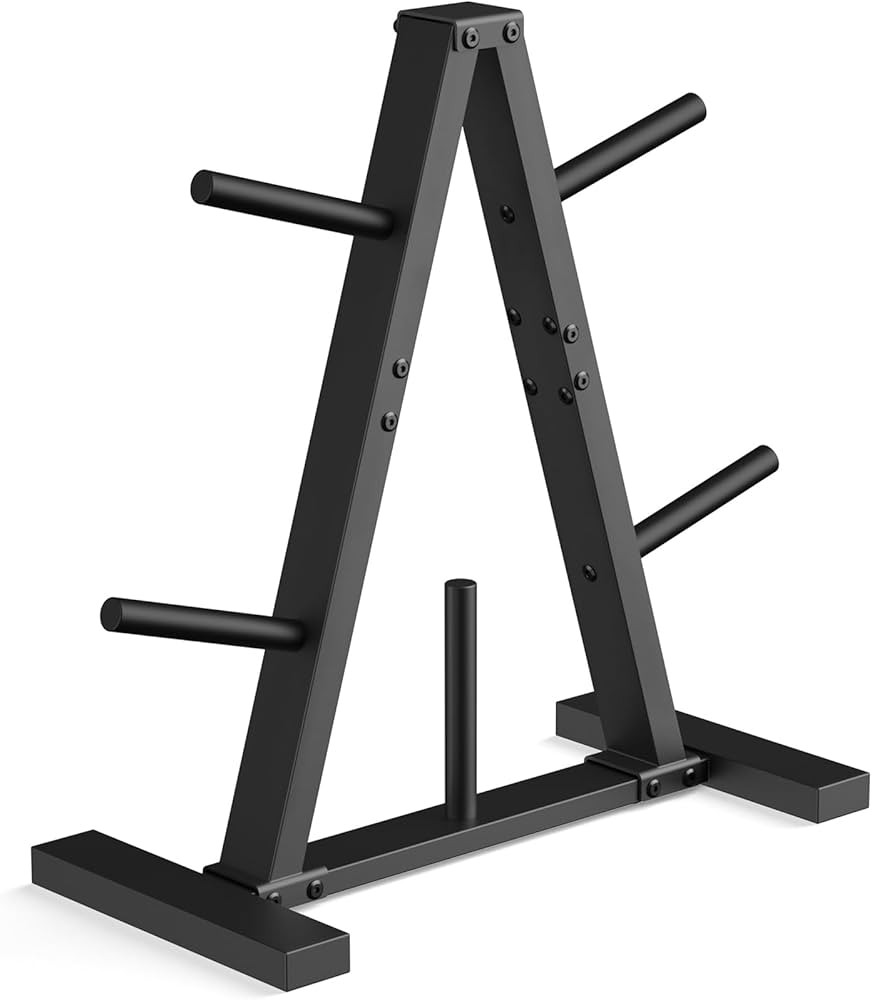 Weight Plate Rack, Weight Tree, Home Gym Storage Stand, Holds 300 lbs | Amazon (US)
