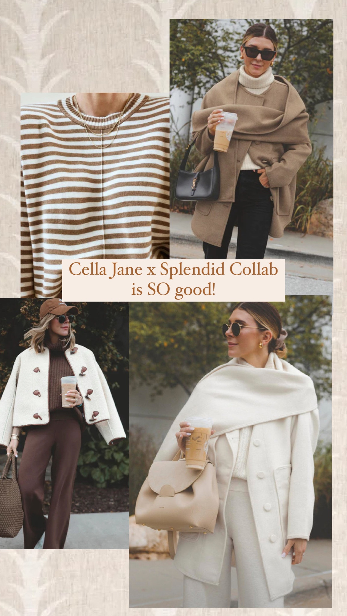 Cella Jane Splendid collab is sooo good! Adore the scarf coat and toggle coat! The striped sweater and loungewear is so cute too! 

#LTKSeasonal