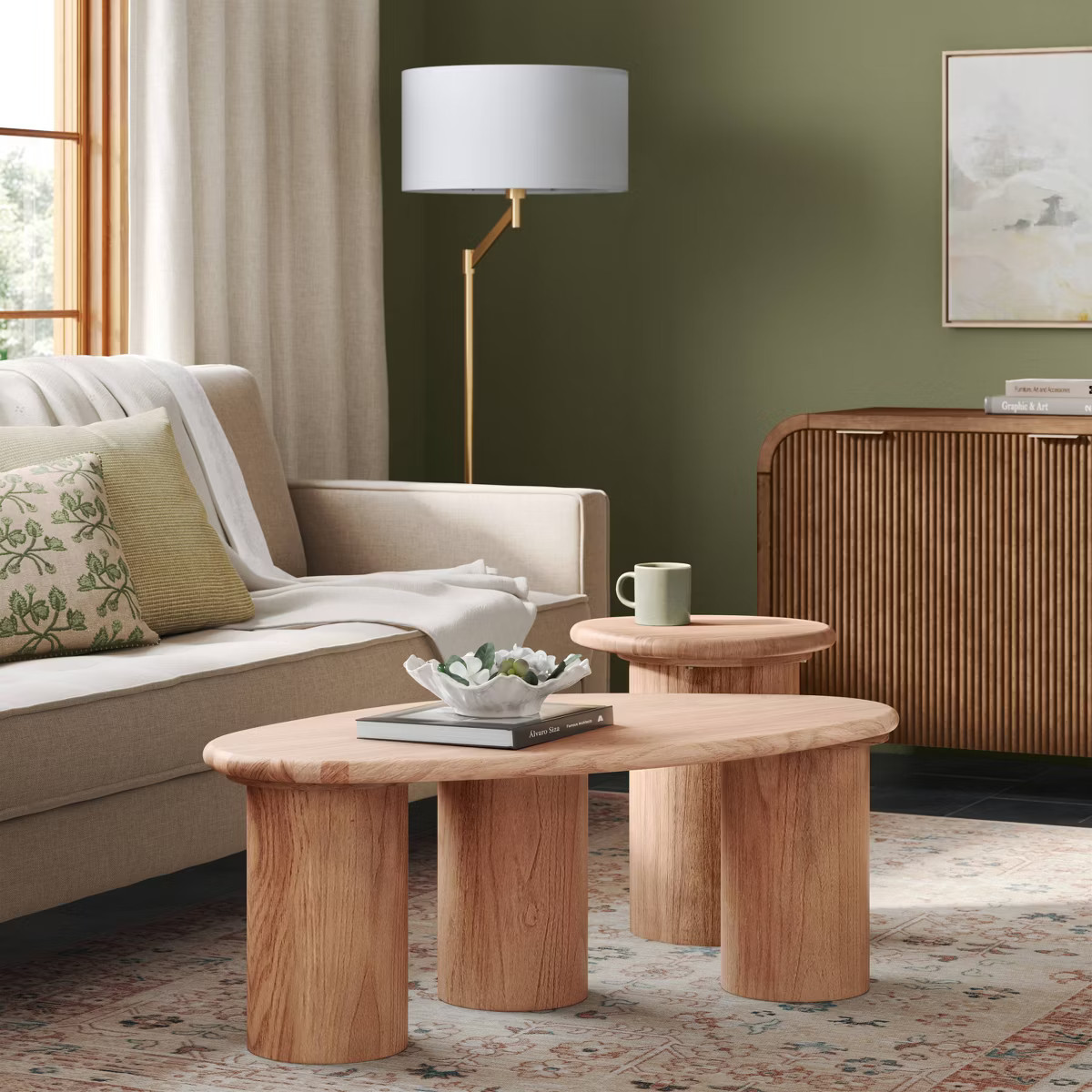 15.98" Organic Coffee Table Natural Wood - Threshold™ | Target