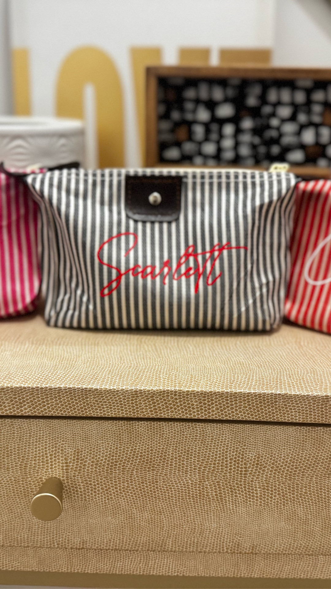 Cute make up bags ‘ come in a set of four! Personalized with a Cricut machine 🫶🏽 all linked below! 

#LTKGiftGuide #LTKHoliday #LTKSaleAlert