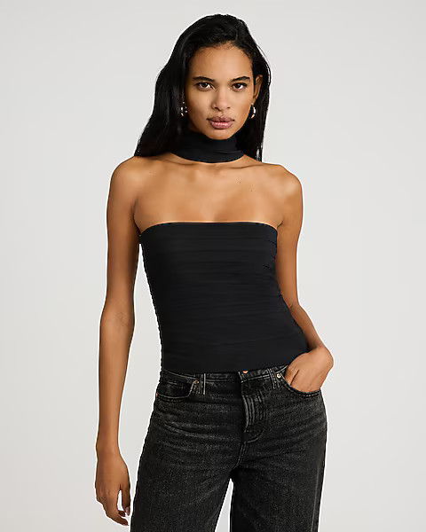 Body Contour Bandage Neck Wrap Tube Top | Express