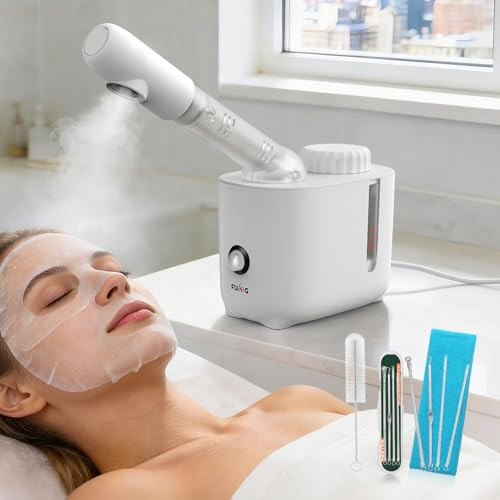 Fulog Facial Steamer Nano Ionic Face Steamer with 360° Rotating Arm, Esthetician Facial Steamer for Deep Cleaning, Portable Spa Facial Machine for Home Salon | Amazon (US)