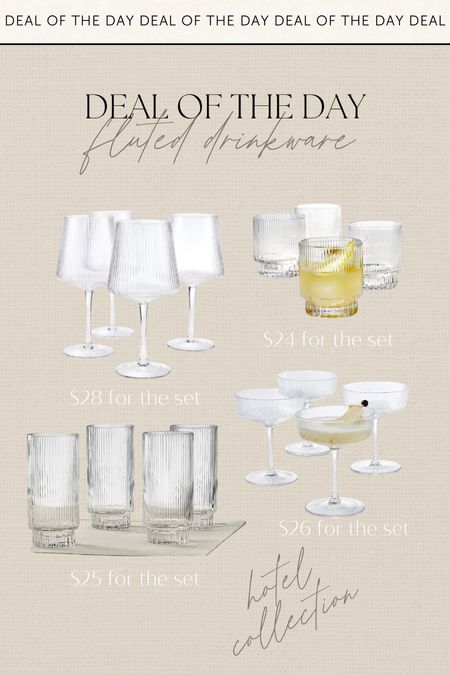 Fluted drinkware deal of the day! #flutedglass #ribbedglass #wine #coupe #drinking #cocktail #giftidea #hostessgift #homegift 

#LTKHoliday #LTKhome #LTKsalealert