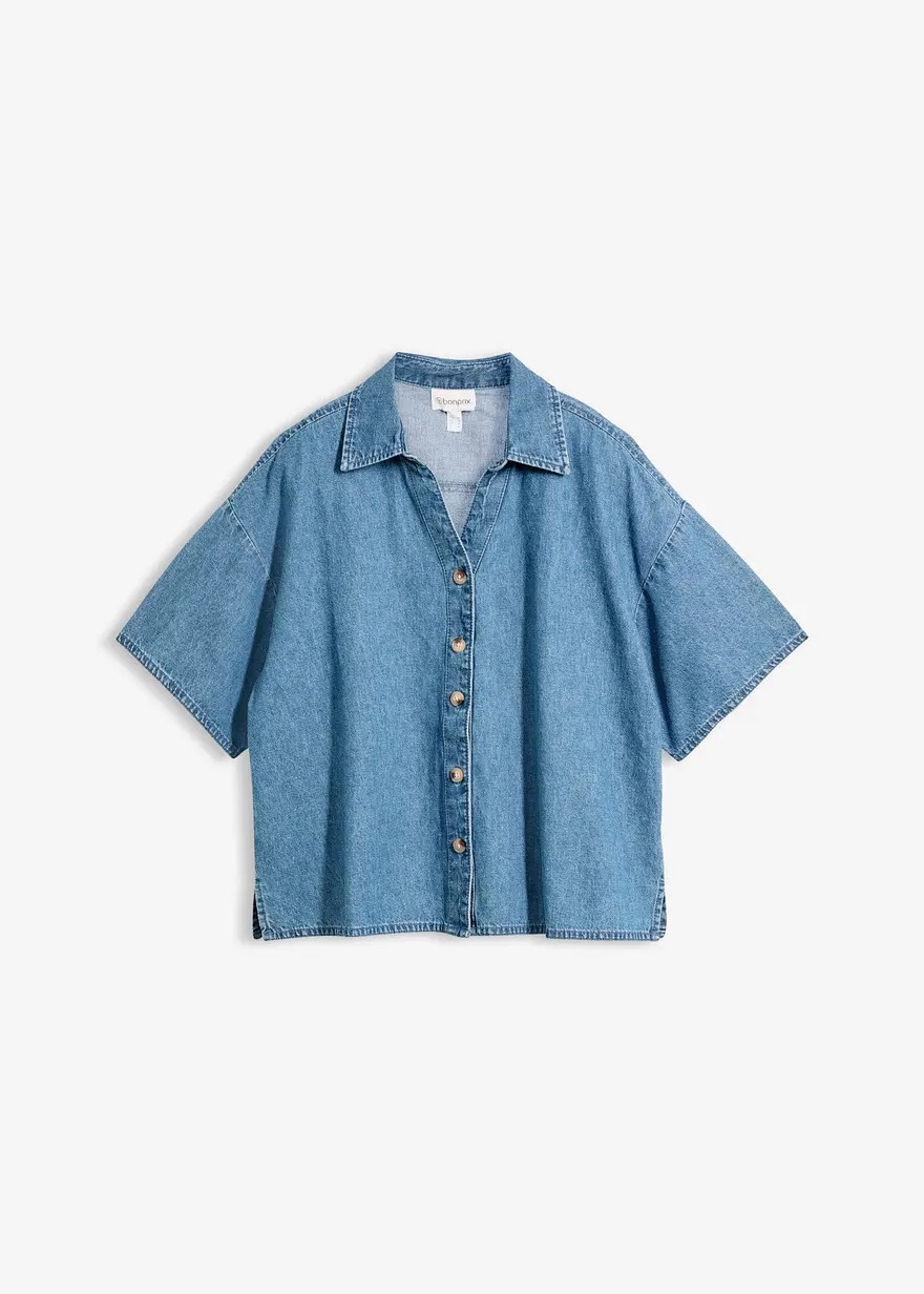 Jeans-Tunikabluse aus Bio-Baumwolle | Bonprix DE