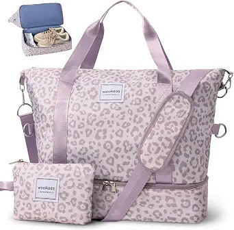 WOOMADA Weekender Bag for Women, Travel Duffel Bags with Shoe Compartment & Wet Pocket, Personal ... | Amazon (US)