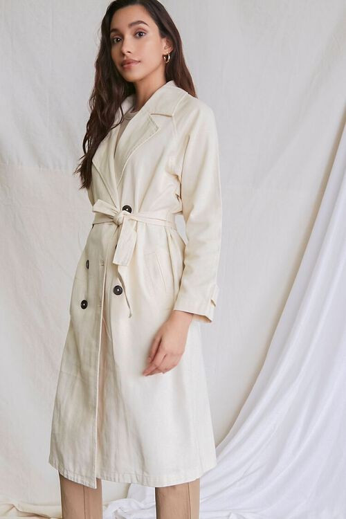 Twill Double-Breasted Trench Coat | Forever 21 | Forever 21 (US)