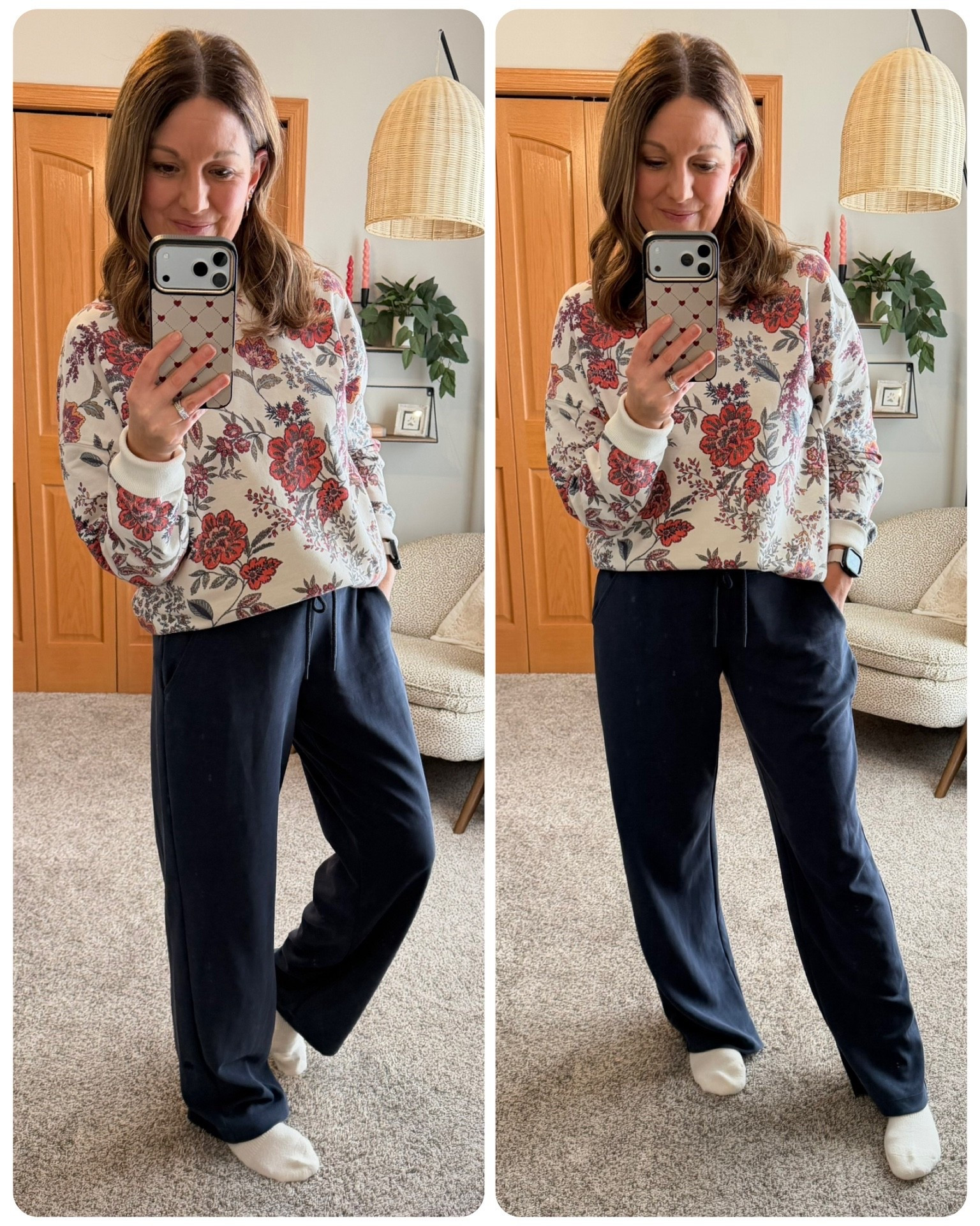 My work from home look of the day! Loving this lightweight floral crewneck sweatshirt! Will look super cute with jeans and denim shorts too!!

Fit tip
Sweatshirt (tts, in size S) 
Pants (tts, in size S) 

Maurices | Athleisure | WFH



#LTKSaleAlert #LTKOver40