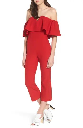 Women's Leith Strapless Off The Shoulder Jumpsuit | Nordstrom