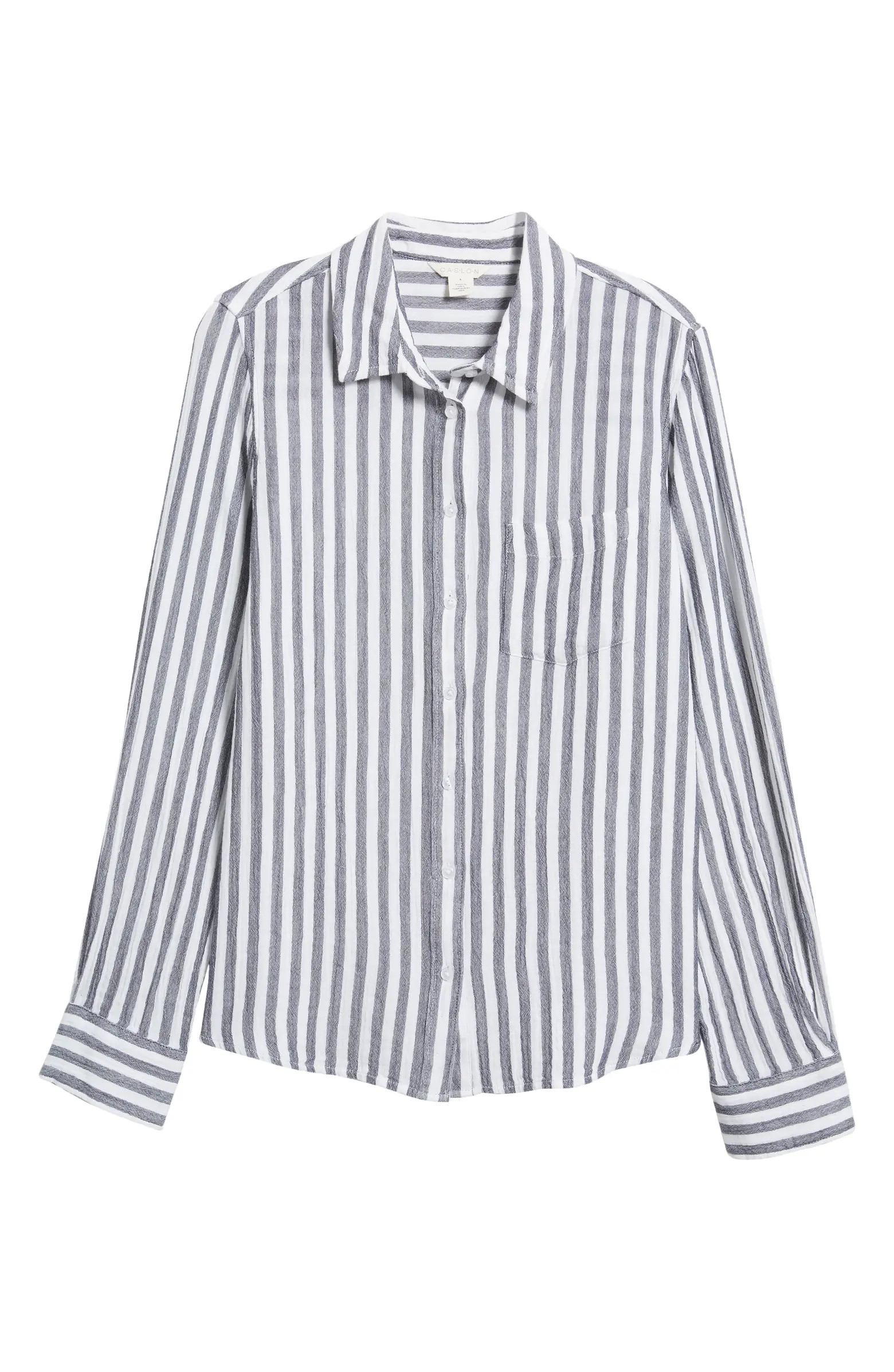 Stripe Cotton Gauze Button-Up Shirt | Nordstrom