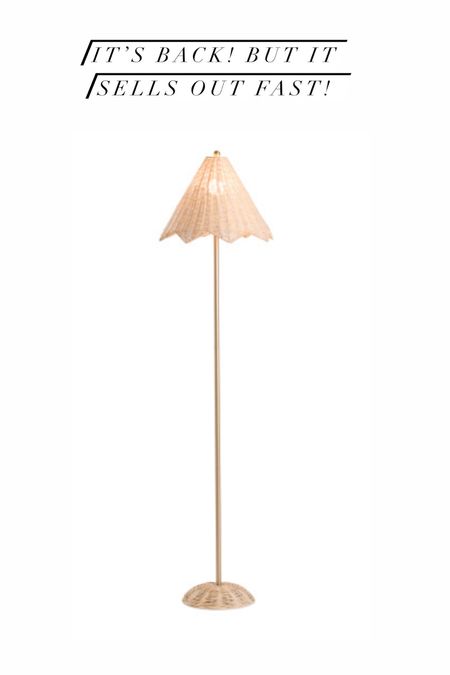 This popular lamp is back but not for long!! #rattanlamp #floorlamp