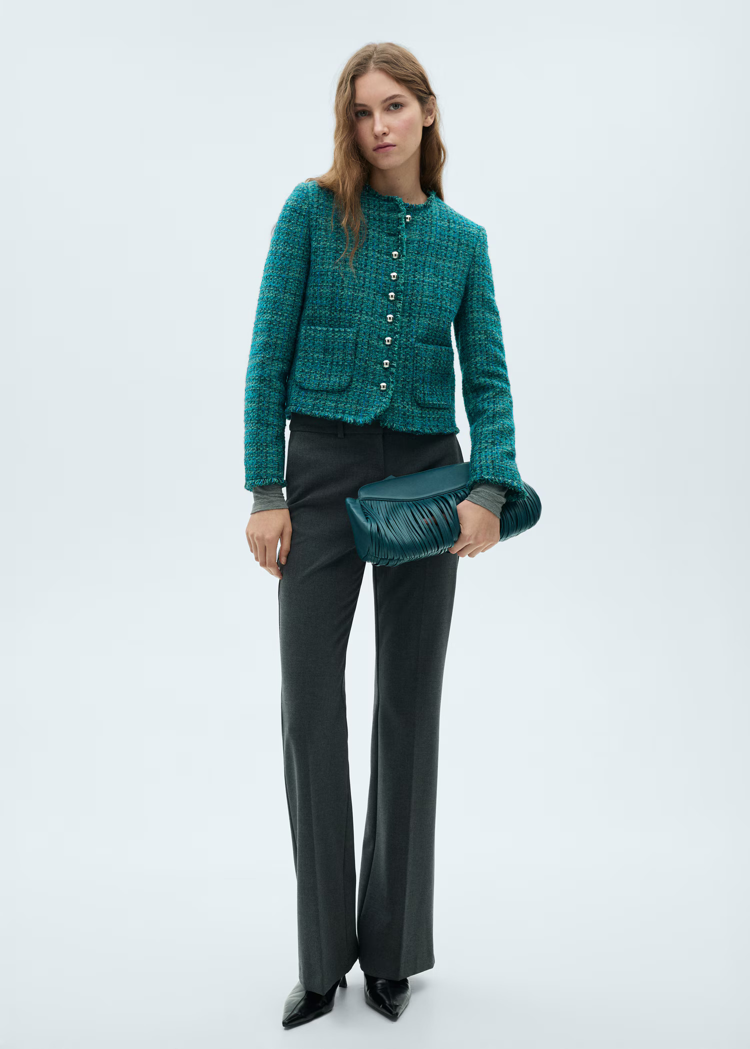 Pocket tweed jacket - Women | MANGO USA | Mango (US/MX/AU)
