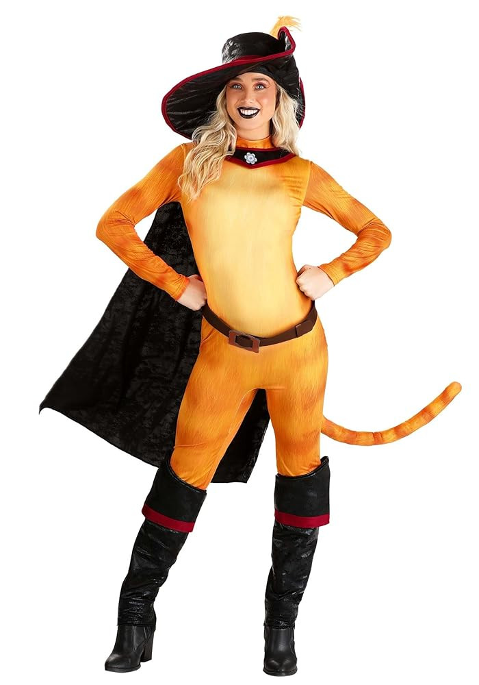 Women's Puss in Boots Costume | Shrek Fairy Tale Hero Puss in Boots, The Last Wish Cat Swashbuckl... | Amazon (US)